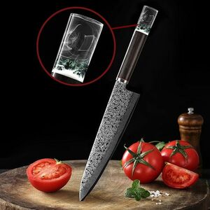 Cuțit de bucătărie Damasc Takasaki - Maro/Verde KP14017 imagine