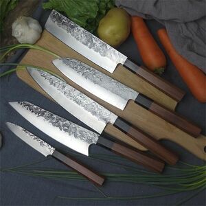Set cutite de bucatarie Suzuka - 5 buc/Maro KP14048 imagine