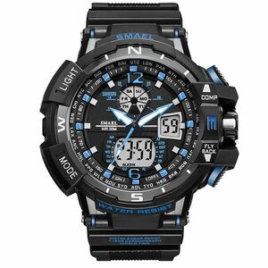 Ceas SMAEL BEN - Negru/Albastru KP14080 imagine