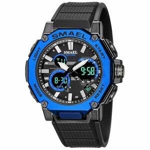 Ceas SMAEL TROY - Negru/Albastru KP14132 imagine