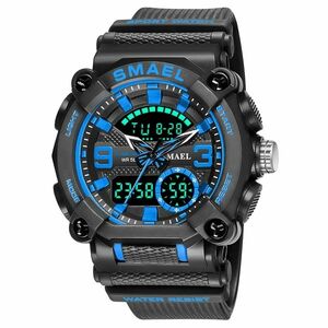 Ceas SMAEL FOX - Negru/Albastru KP14150 imagine