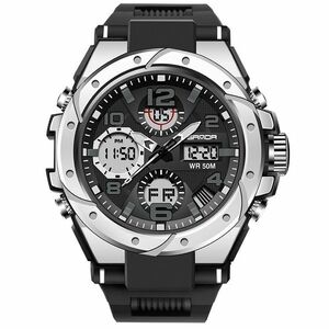 Ceas SANDA Toby - negru/argintiu KP14288 imagine