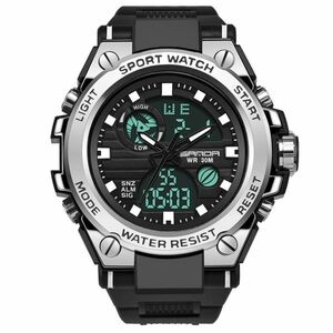 Ceas SANDA Vick - negru/argintiu KP14294 imagine