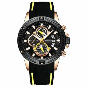 Ceas Mini Focus - Negru/Galben KP14330 imagine