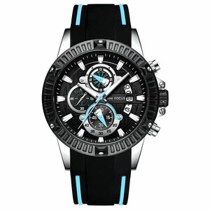 Ceas Mini Focus - Negru/Albastru KP14332 imagine