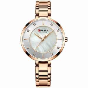 Ceas de diamant CURREN - Aur/Roz KP14366 imagine