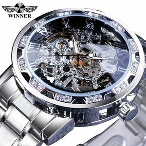Ceas Winner Bell - Argintiu/Negru KP14437 imagine