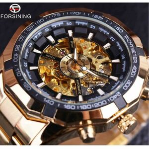 FORSINING Ceas de top - Aur/Negru KP14524 imagine
