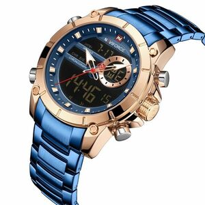 Ceas Scott NAVIFORCE - Albastru/Auriu/Roz KP14608 imagine