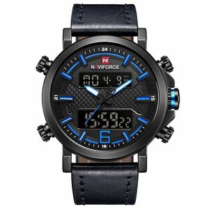 Ceas NAVIFORCE Ryan - Negru/Albastru KP14618 imagine