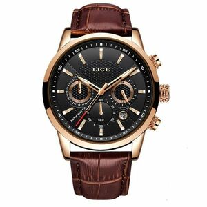 Ceas LIGE Elegant - Maro/Auriu KP14629 imagine