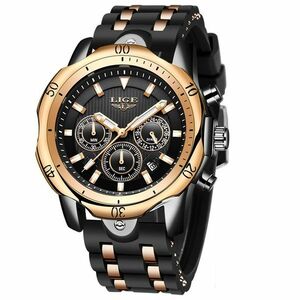 Ceas LIGE Terry - Negru/Auriu KP14651 imagine