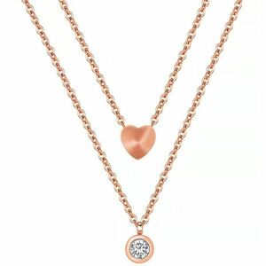 Colier Casey - Auriu/Roz KP15150 imagine