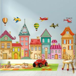 Autocolant/Tapet Oraș colorat KP16345 imagine