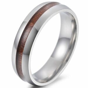 Inel cu cherestea - Argint/55 mm KP17448 imagine