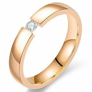 Inel Sympathy pentru damă - auriu/roz/49 mm KP17536 imagine