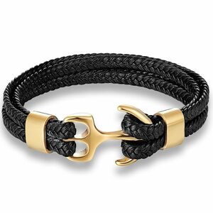 Bratara Anker - Neagra/Aurie KP17967 imagine