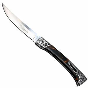 Cuțit pliabil pentru exterior COLUMBIA - 23, 8/13cm - Negru/Maro KP18075 imagine