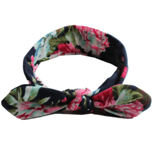 Salopetă cu turban pentru copii Floral - Albastru KP18397 imagine