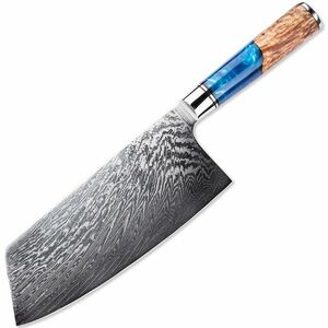 Cuțit de bucătărie Damasc Hakusan - Big Cleaver/Blue KP18602 imagine