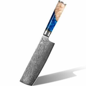 Cuțit de bucătărie Damasc Hakusan - Cleaver Mic/Albastru KP18603 imagine