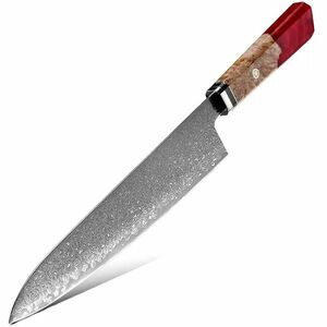 Cuțit de bucătărie Damasc Kurume - Chef/Roșu/36cm KP20017 imagine