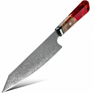 Cuțit de bucătărie Damasc Kurume - Chef/Roșu/33.8cm KP20019 imagine