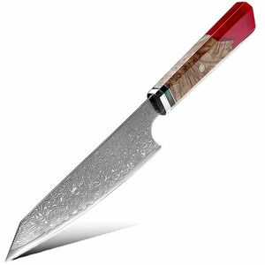Cuțit de bucătărie Damasc Kurume - Chef/Roșu/28cm KP20020 imagine