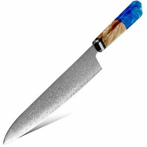 Cuțit de bucătărie Damasc Kurume - Chef/Albastru/36cm KP20028 imagine