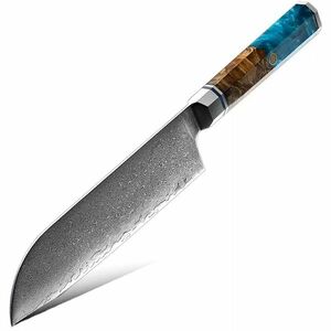 Cuțit de bucătărie Damasc Aomoki - Santoku KP20193 imagine