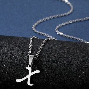 Colier Alphabet - X/Silver KP20713 imagine