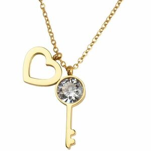 Colier Heart Key - Auriu KP21068 imagine
