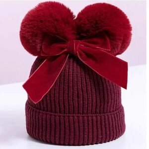 Șapcă pentru copii Bow - Burgundy KP21310 imagine