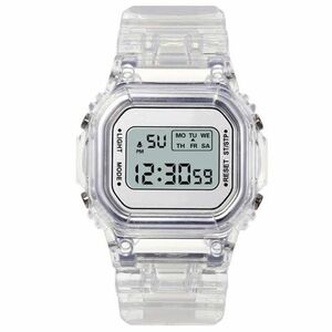 Ceas Digital Transparent - Alb KP21644 imagine