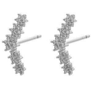 Cercei Fiveflower - Argint/Cristal KP21706 imagine