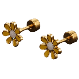 Floare Cercei - Aur/Galben KP21745 imagine