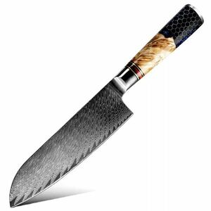 Cuțit de bucătărie Damasc Fagure - Santoku KP21773 imagine