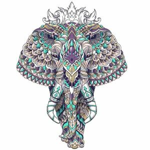 Puzzle din lemn - Magic Elephant/S KP21924 imagine