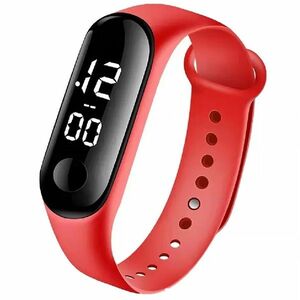 Ceas digital din silicon Simplu - Roșu KP22387 imagine
