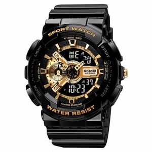 Ceas SKMEI Leon - Negru/Auriu KP22406 imagine