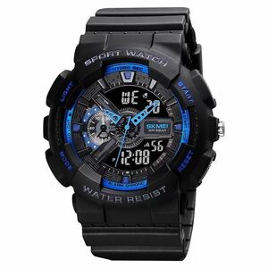 Ceas SKMEI Leon - Negru/Albastru KP22408 imagine
