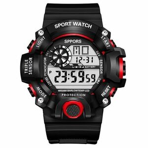 Ceas pentru bărbați Sam - negru/roșu KP22603 imagine
