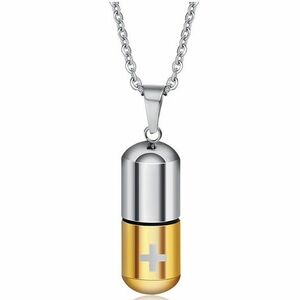 Colier cu pastile - Argint/Aur KP22808 imagine