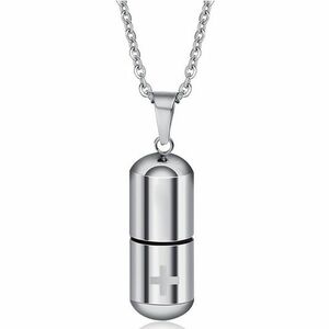 Colier Pill - Argintiu KP22809 imagine