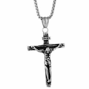 Colier Cruce Iisus - Argint KP22824 imagine