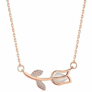 Colier Floare Trandafir - Roz Auriu KP23407 imagine
