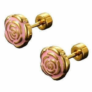 Cercel Retro Rose - Roz KP23580 imagine
