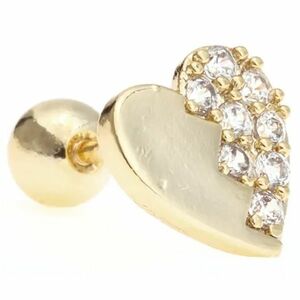Cercel piercing inima - Aur KP23588 imagine
