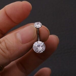 Cercel piercing Lia - Argintiu/Cerc KP23612 imagine