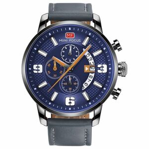 Ceas Mini Focus Leon - Gri/Albastru KP23860 imagine